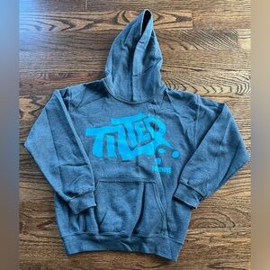Gray Fortnite Hoodie with Blue Graphic